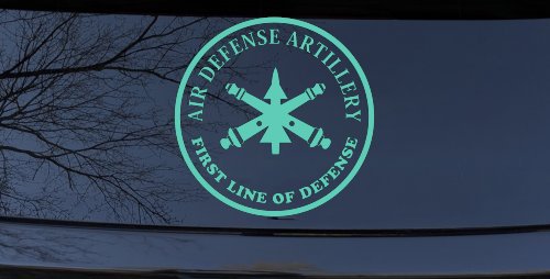 US Army Air Defense Artillery FIRST LINE OF DEFENSE Military Car or Truck Window Vinyl Decal Sticker (Mint)