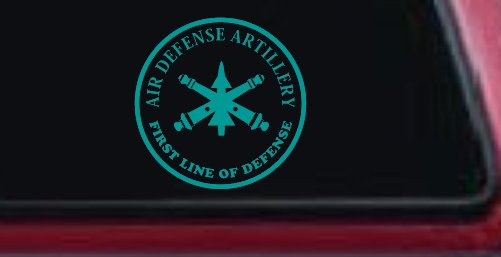 US Army Air Defense Artillery FIRST LINE OF DEFENSE Military Car or Truck Window Decal Sticker