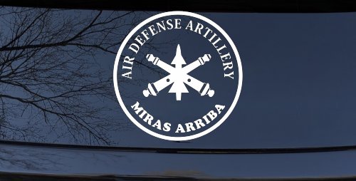 US Army Air Defense Artillery MIRAS ARRIBA Military Car or Truck Window Decal Sticker