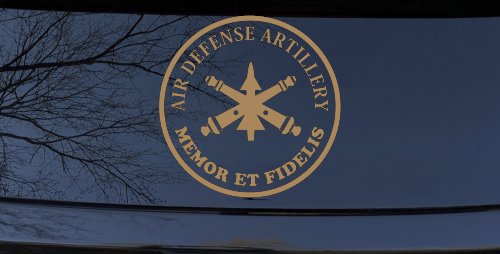 US Army Air Defense Artillery MEMOR ET FIDELIS Military Car or Truck Window Decal Sticker