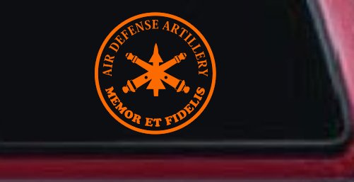 US Army Air Defense Artillery MEMOR ET FIDELIS Military Car or Truck Window Decal Sticker