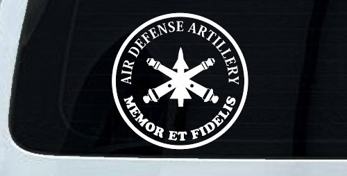 US Army Air Defense Artillery MEMOR ET FIDELIS Military Car or Truck Window Decal Sticker