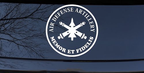 US Army Air Defense Artillery MEMOR ET FIDELIS Military Car or Truck Window Decal Sticker