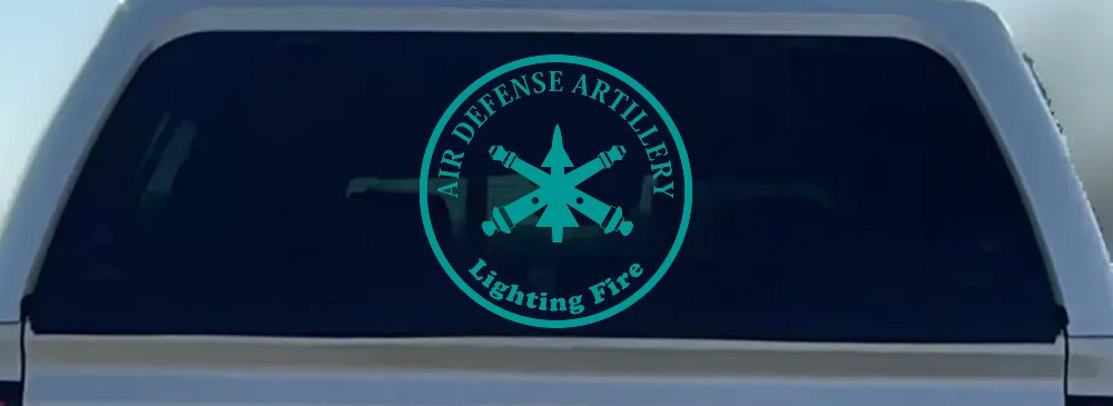 US Army Air Defense Artillery Lighting Fire Military Car or Truck Window Decal Sticker