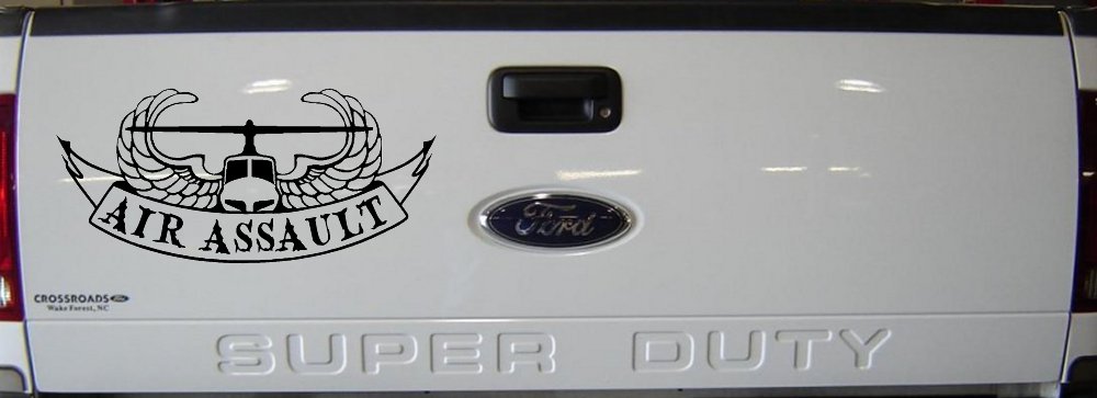 US Army Airborne Air Assault Helicopter With Banner Military Car or Truck Window Decal Sticker