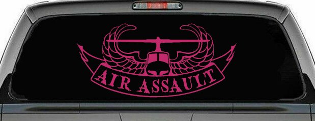 US Army Airborne Air Assault Helicopter With Banner Military Car or Truck Window Decal Sticker