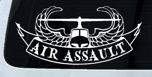 US Army Airborne Air Assault Helicopter With Banner Military Car or Truck Window Decal Sticker