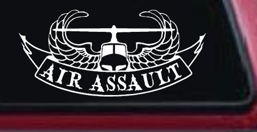 US Army Airborne Air Assault Helicopter With Banner Military Car or Truck Window Decal Sticker