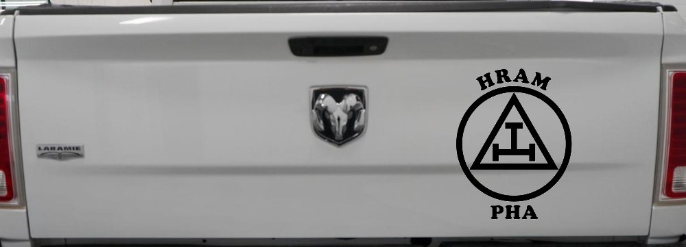 York Rite Emblem HRAM PHA Car or Truck Window Decal Sticker