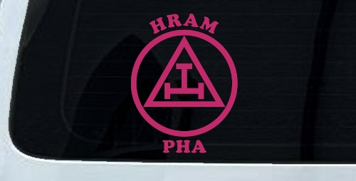 York Rite Emblem HRAM PHA Car or Truck Window Decal Sticker