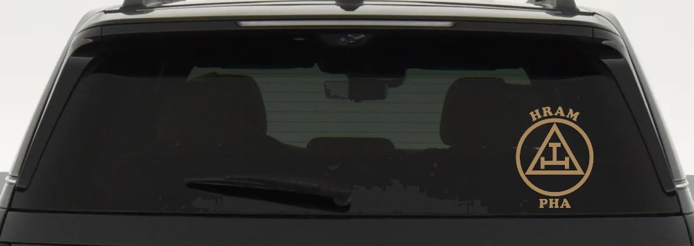 York Rite Emblem HRAM PHA Car or Truck Window Decal Sticker