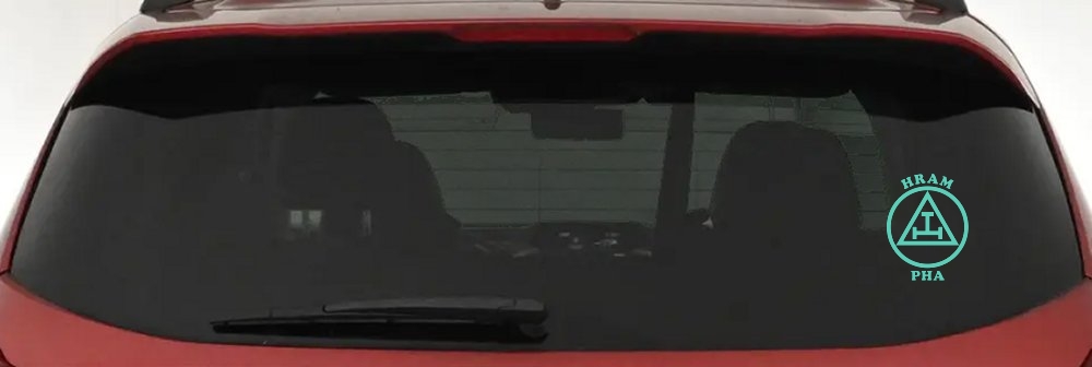 York Rite Emblem HRAM PHA Car or Truck Window Decal Sticker