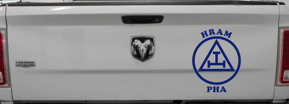York Rite Emblem HRAM PHA Car or Truck Window Decal Sticker