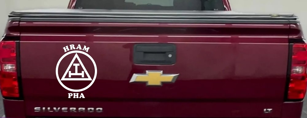 York Rite Emblem HRAM PHA Car or Truck Window Decal Sticker