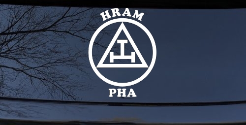 York Rite Emblem HRAM PHA Car or Truck Window Decal Sticker