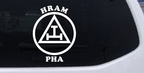 York Rite Emblem HRAM PHA Car or Truck Window Decal Sticker
