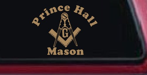 Masonic Square and Compass Prince Hall Mason Freemason Car or Truck Window Decal Sticker