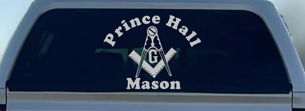 Masonic Square and Compass Prince Hall Mason Freemason Car or Truck Window Decal Sticker