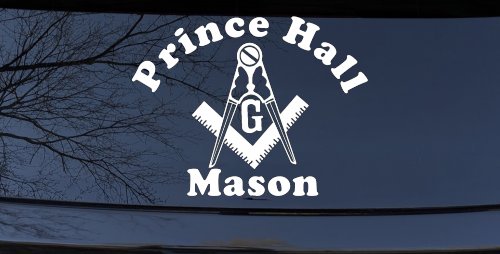Masonic Square and Compass Prince Hall Mason Freemason Car or Truck Window Decal Sticker