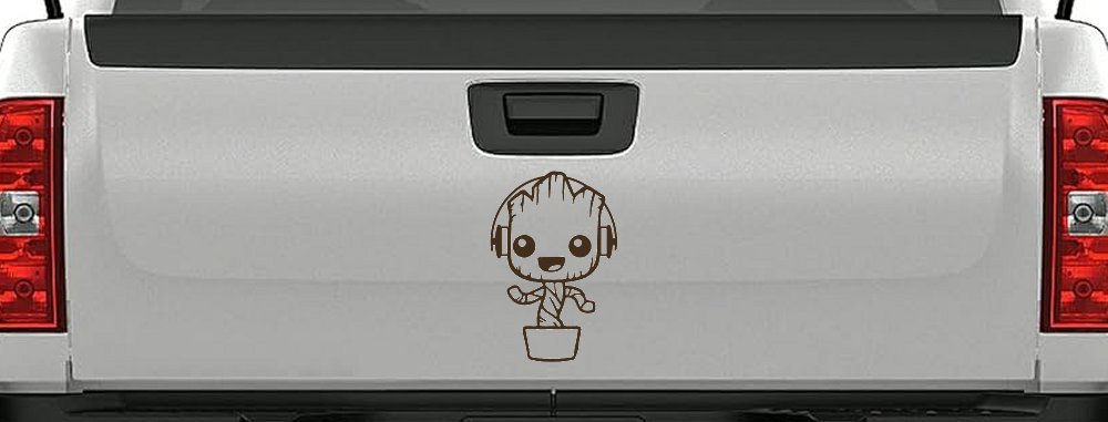 Baby Groot Dancing With Headphones Car or Truck Window Decal Sticker