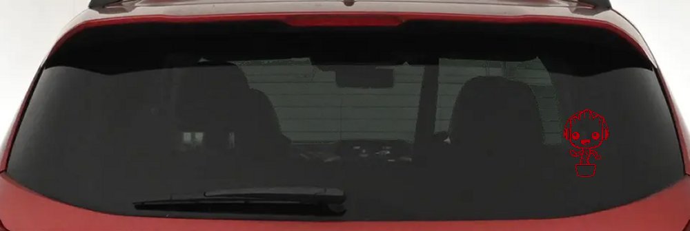 Baby Groot Dancing With Headphones Car or Truck Window Decal Sticker