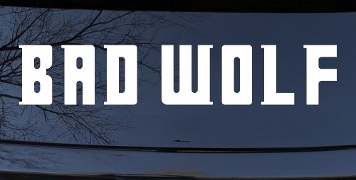 Doctor Who Bad Wolf Sci Fi Car or Truck Window Decal Sticker (White)