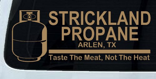 Strickland Propane King Hill Cartoons Car or Truck Window Decal Sticker (Light Brown)