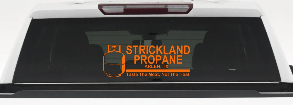 Strickland Propane King Hill Cartoons Car or Truck Window Decal Sticker
