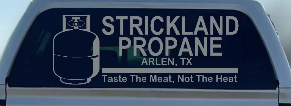 Strickland Propane King Hill Cartoons Car or Truck Window Decal Sticker (Telegrey)