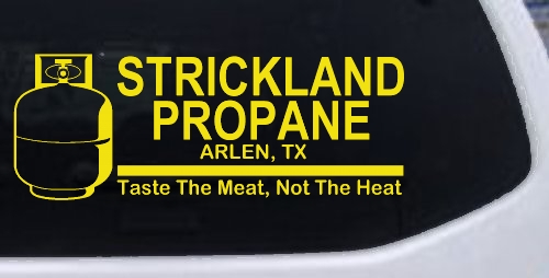 Strickland Propane King Hill Cartoons Car or Truck Window Decal Sticker