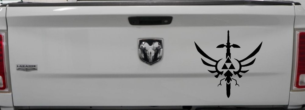 Legend of Zelda Triforce Masterword Sci Fi Car or Truck Window Decal Sticker