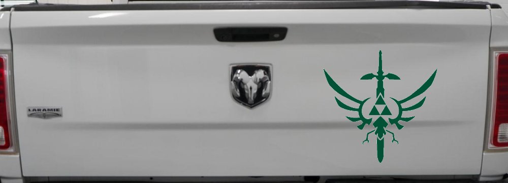 Legend of Zelda Triforce Masterword Sci Fi Car or Truck Window Decal Sticker
