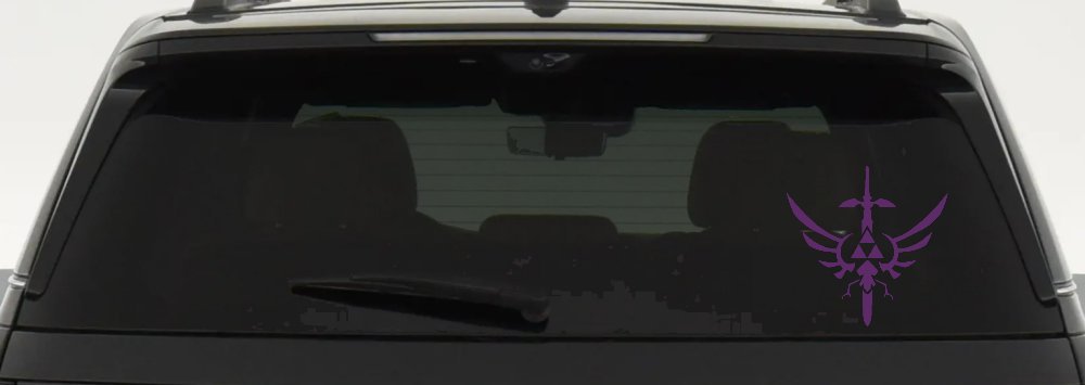 Legend of Zelda Triforce Masterword Sci Fi Car or Truck Window Decal Sticker