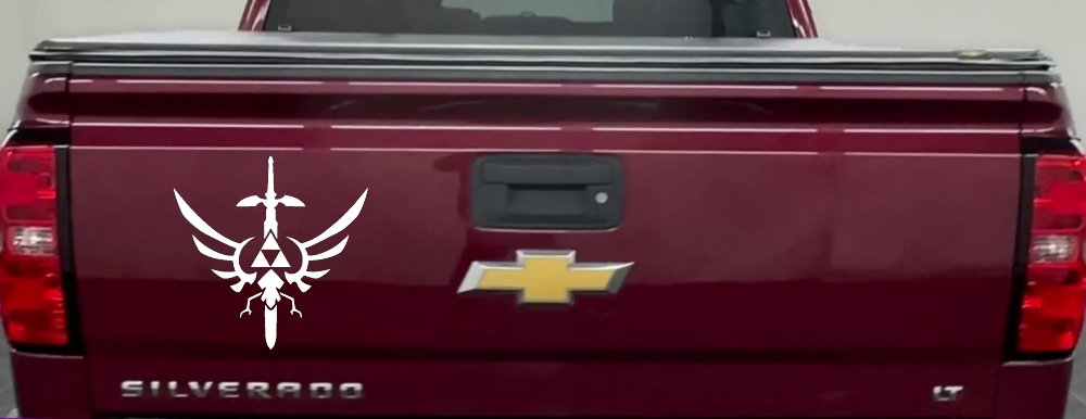 Legend of Zelda Triforce Masterword Sci Fi Car or Truck Window Decal Sticker