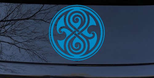 Doctor Who Time lord symbol Seal of Gallifrey Sci Fi Car or Truck Window Decal Sticker (Blue)