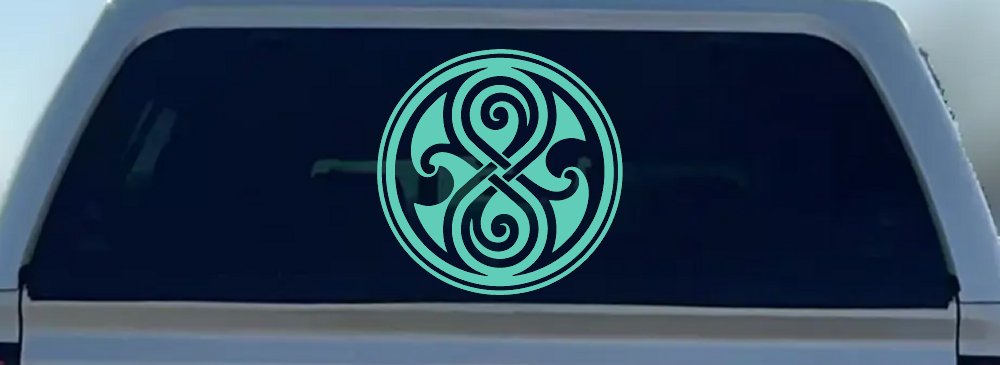 Doctor Who Time lord symbol Seal of Gallifrey Sci Fi Car or Truck Window Decal Sticker
