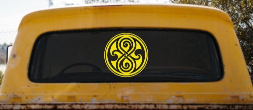 Doctor Who Time lord symbol Seal of Gallifrey Sci Fi Car or Truck Window Decal Sticker