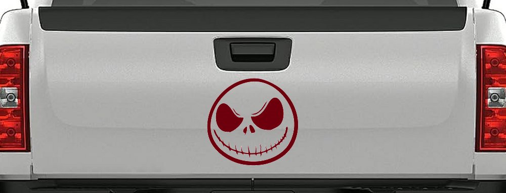 Jack Nightmare Before Christmas Sci Fi Car or Truck Window Decal Sticker (Burgundy)