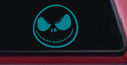 Jack Nightmare Before Christmas Sci Fi Car or Truck Window Decal Sticker (Turquoise Blue)