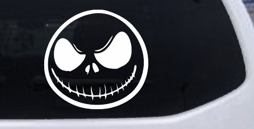 Jack Nightmare Before Christmas Sci Fi Car or Truck Window Decal Sticker (White)