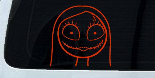 Sally Nightmare Before Christmas Sci Fi Car or Truck Window Decal Sticker (Orange Red)