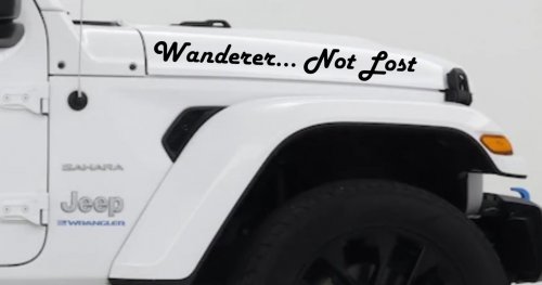 Wanderer Not Lost Car or Truck Window Vinyl Decal Sticker (Black)