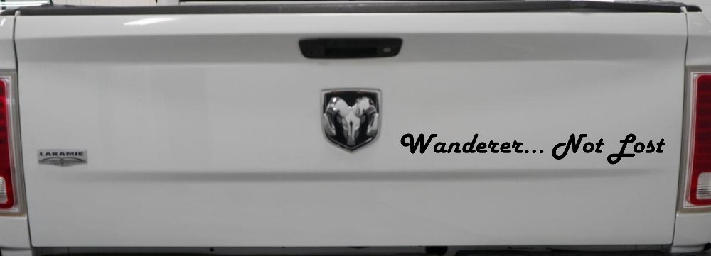 Wanderer Not Lost Car or Truck Window Decal Sticker (Black)