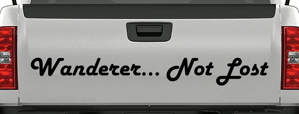 Wanderer Not Lost Car or Truck Window Decal Sticker (Black)