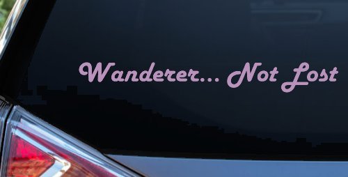 Wanderer Not Lost Car or Truck Window Vinyl Decal Sticker (Lilac)