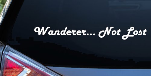 Wanderer Not Lost Car or Truck Window Vinyl Decal Sticker (White)