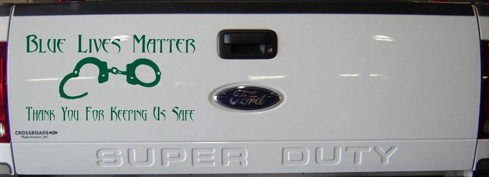 Blue Lives Matter Thank You Police For Keeping Us Safe Car or Truck Window Decal Sticker