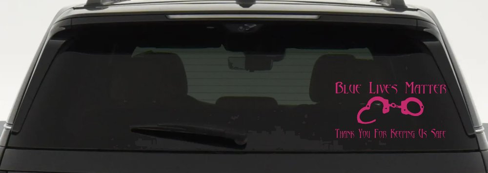 Blue Lives Matter Thank You Police For Keeping Us Safe Car or Truck Window Decal Sticker