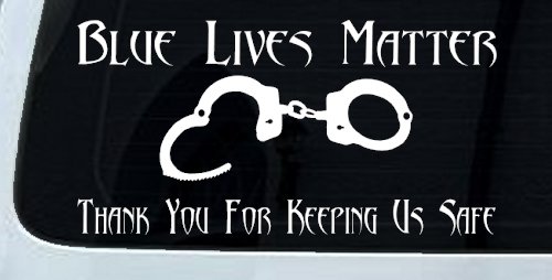 Blue Lives Matter Thank You Police For Keeping Us Safe Car or Truck Window Decal Sticker
