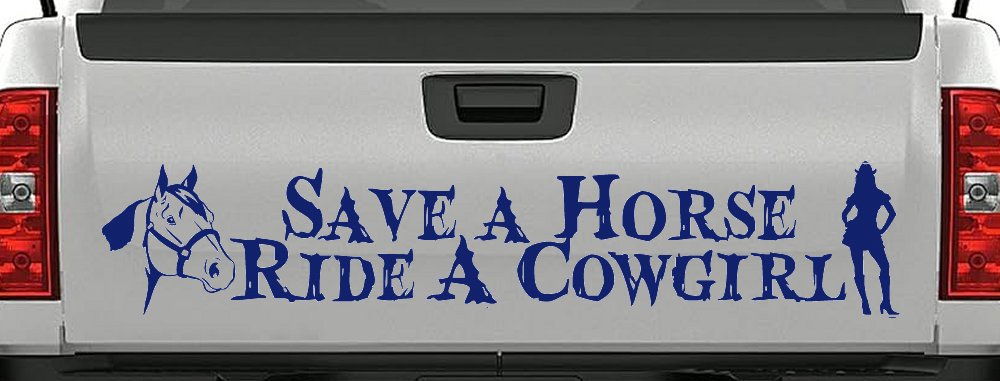 Save a Horse Ride a Cowgirl Western Rodeo Farm Ranch Car or Truck Window Decal Sticker